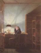 Georg Friedrich Kersting Reader by Lamplight (mk09) oil painting reproduction